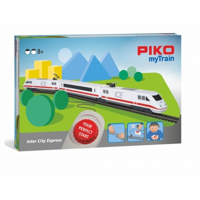my Train ICE Passenger TRAIN - HO COMPLETE SET ( 1.10 x 0.88 M ) - PIKO 57094